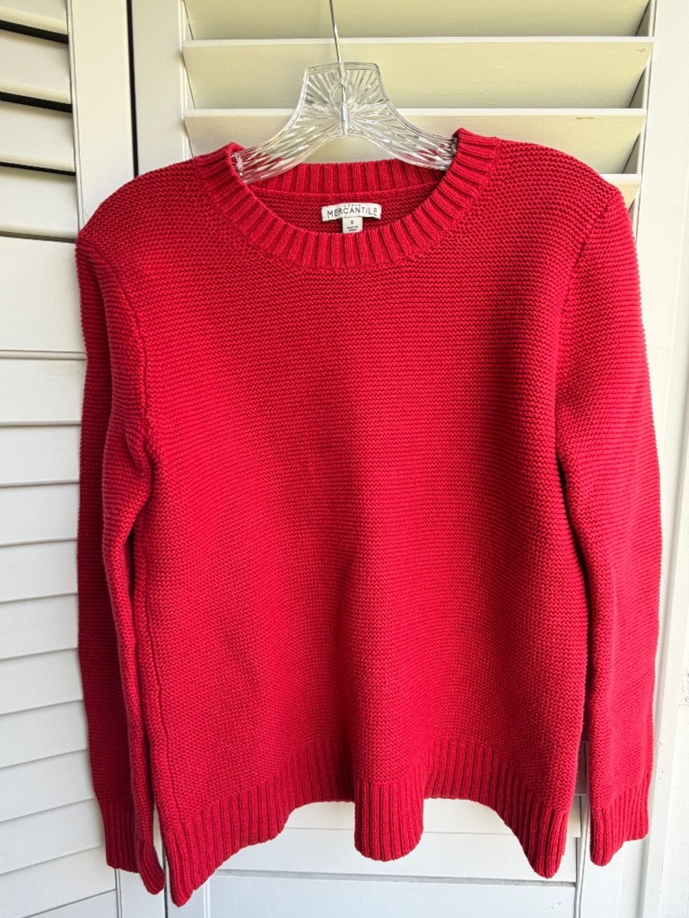 J Crew Mercantile red sweater in small